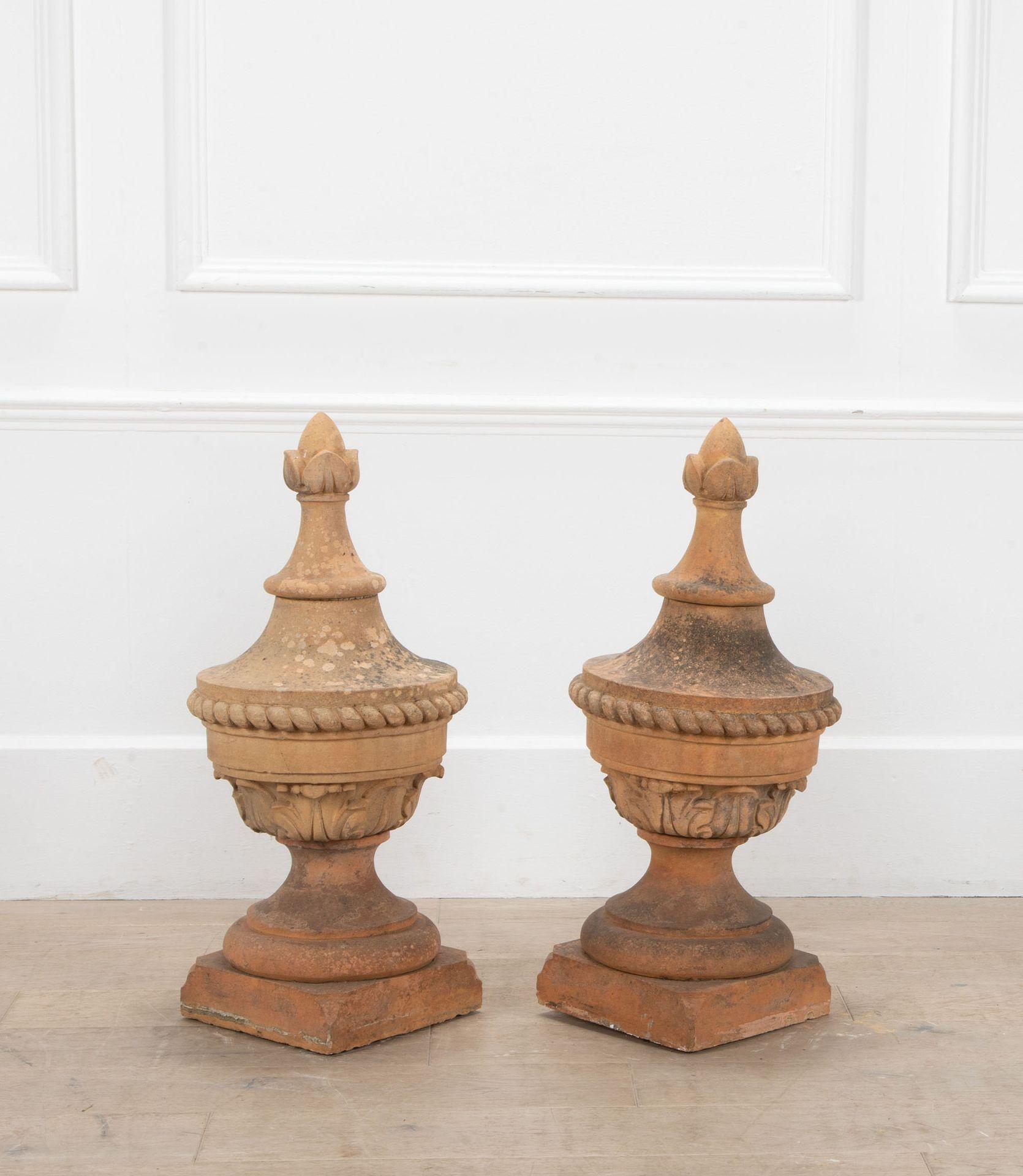 Large Pair of 19th Century Terracotta Gatepost Finials In Good Condition For Sale In Gloucestershire, GB