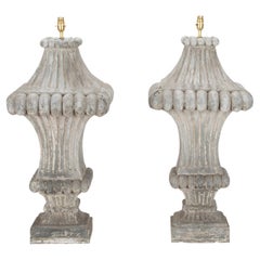 Large Pair of 19th Century Zinc Lamps