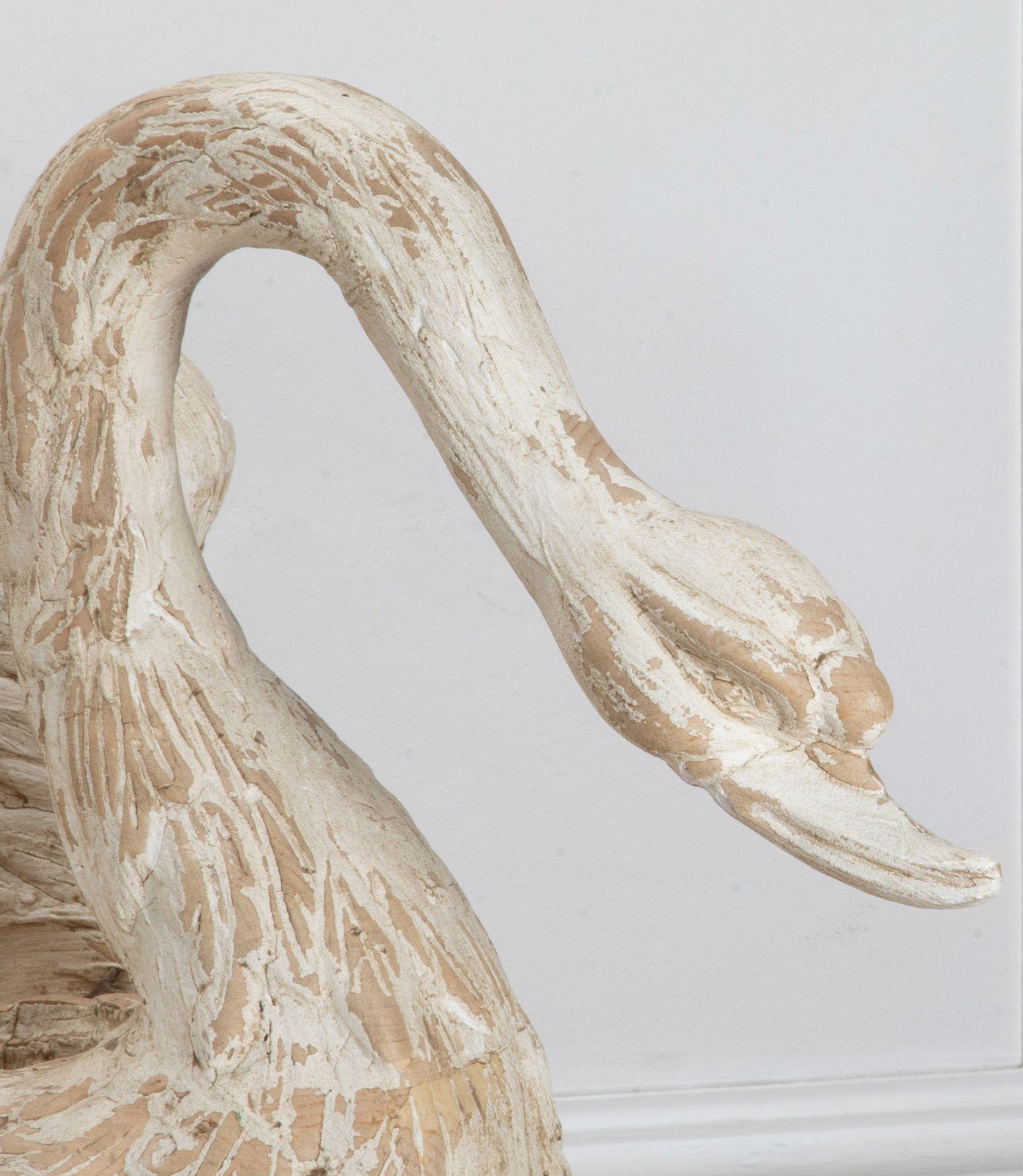 Gesso Grande paire de jardinières Swan en bois de tilleul sculpté à la main, Italie, 20e siècle en vente