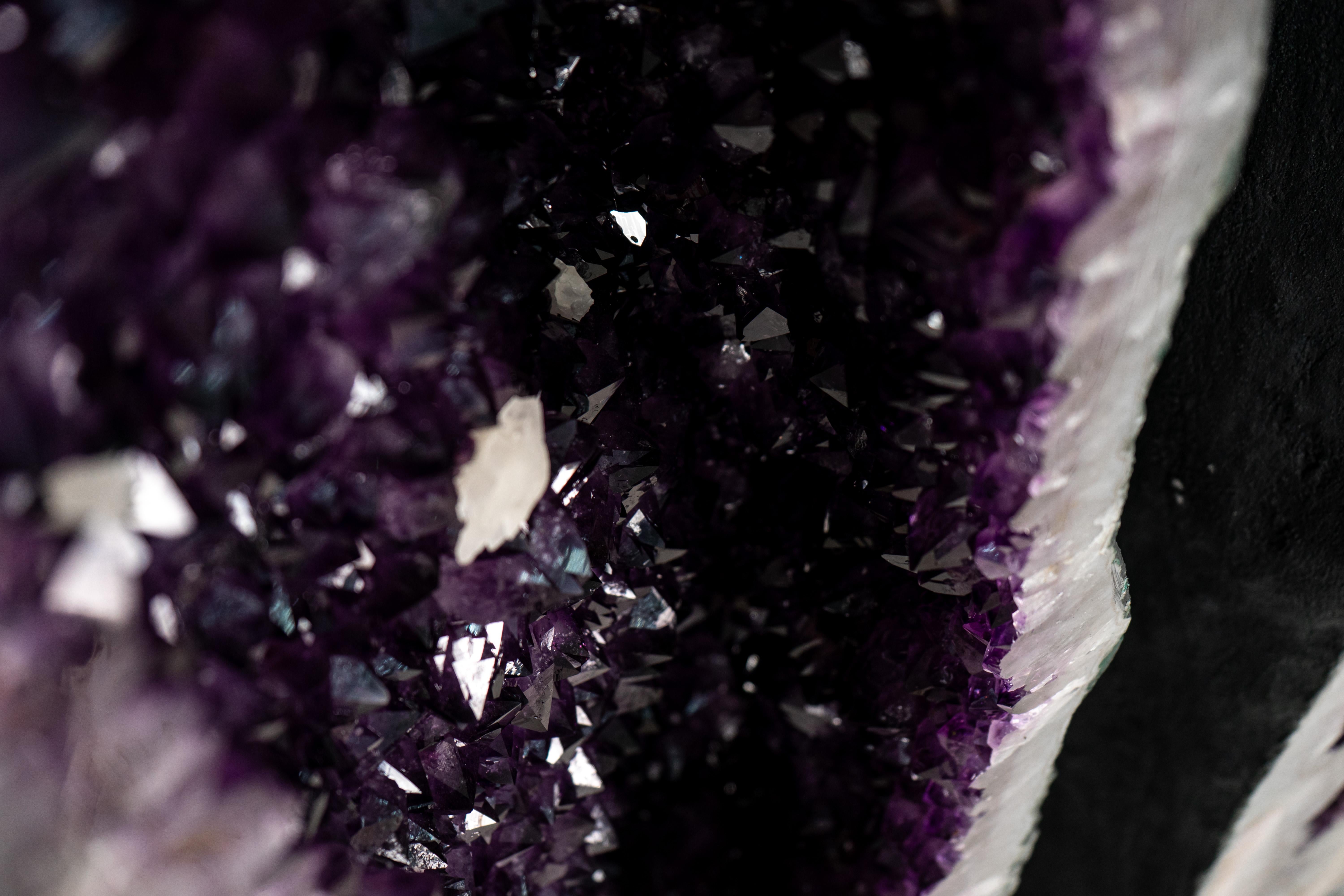 Large Pair of AAA Amethyst Cathedral Geodes For Sale 2