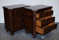 LARGE PAIR OF AMERICAN THOMASVILLE TRINIDAD NIGHTSTANDS BEDSiDE TABLES