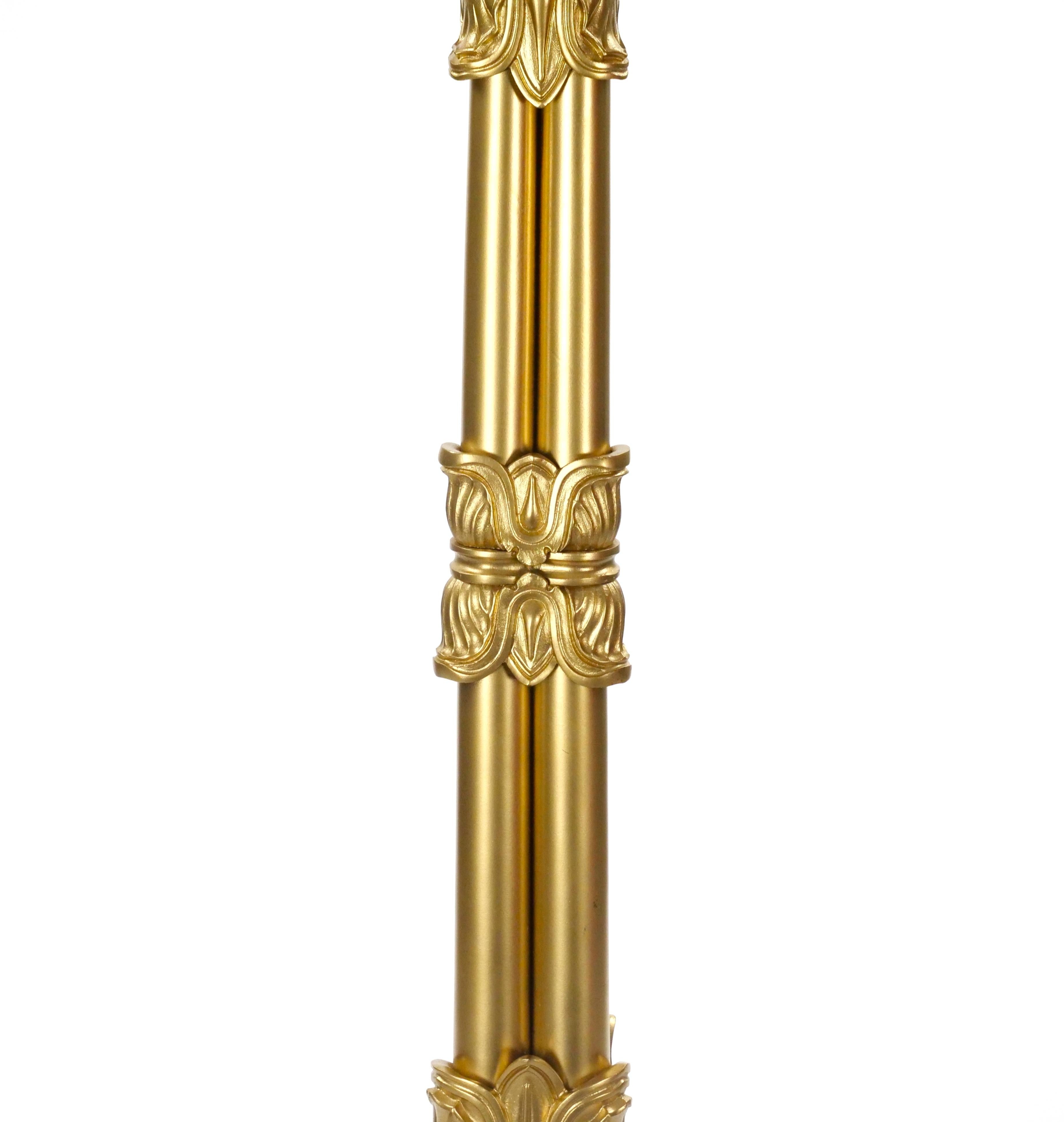 Gold Large Pair of Antique Charles X Style French Bronze Candelabra For Sale