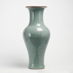 Large Pair of Antique Chinese Celadon Vases