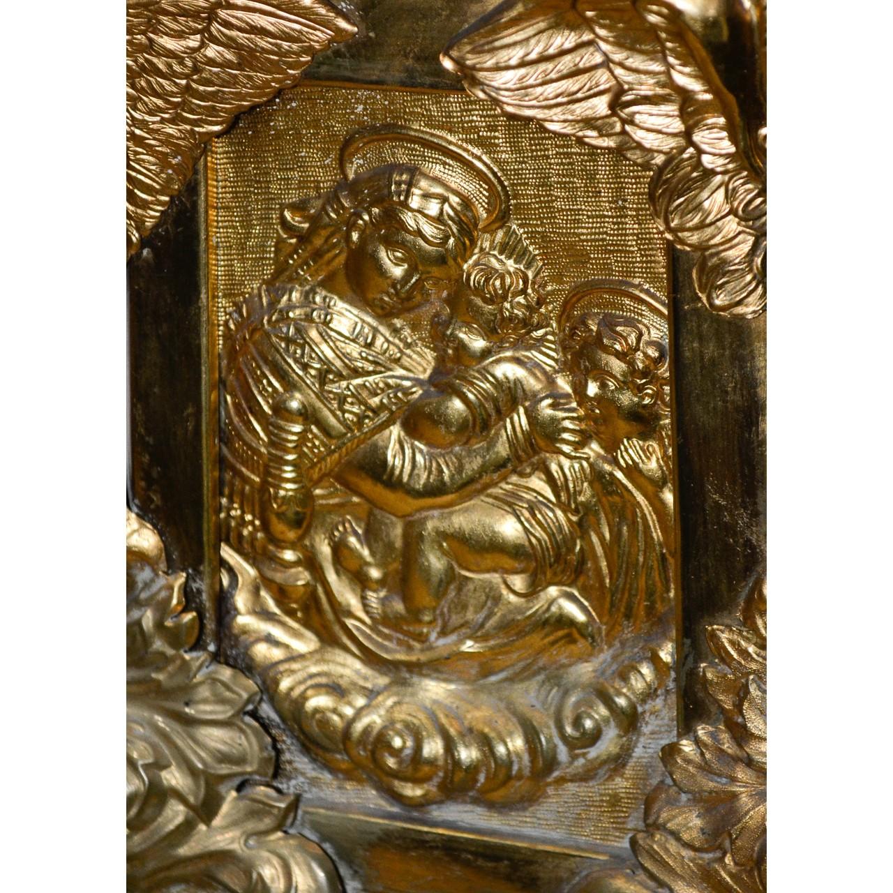 Großes Paar antiker italienischer vergoldeter Metall-Altarständer im Angebot 1