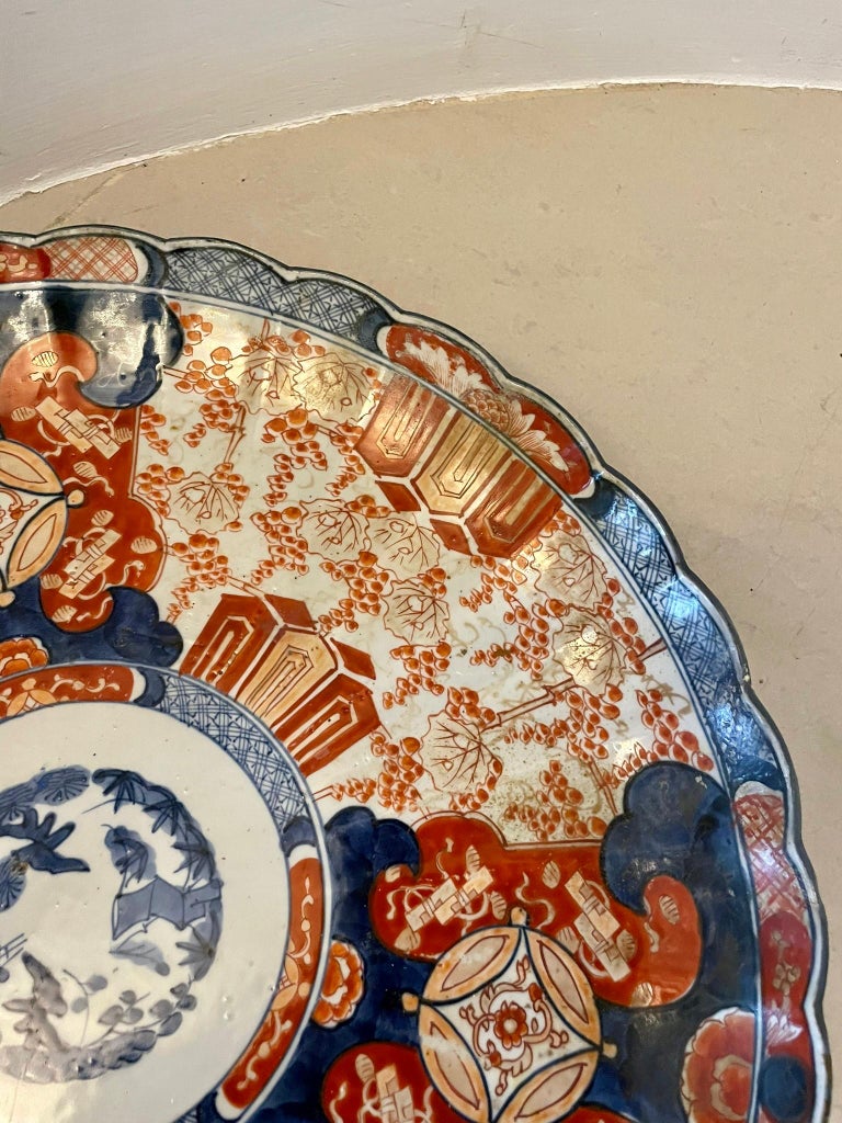 Large Pair of Antique Japanese Quality Imari Chargers For Sale at 1stDibs