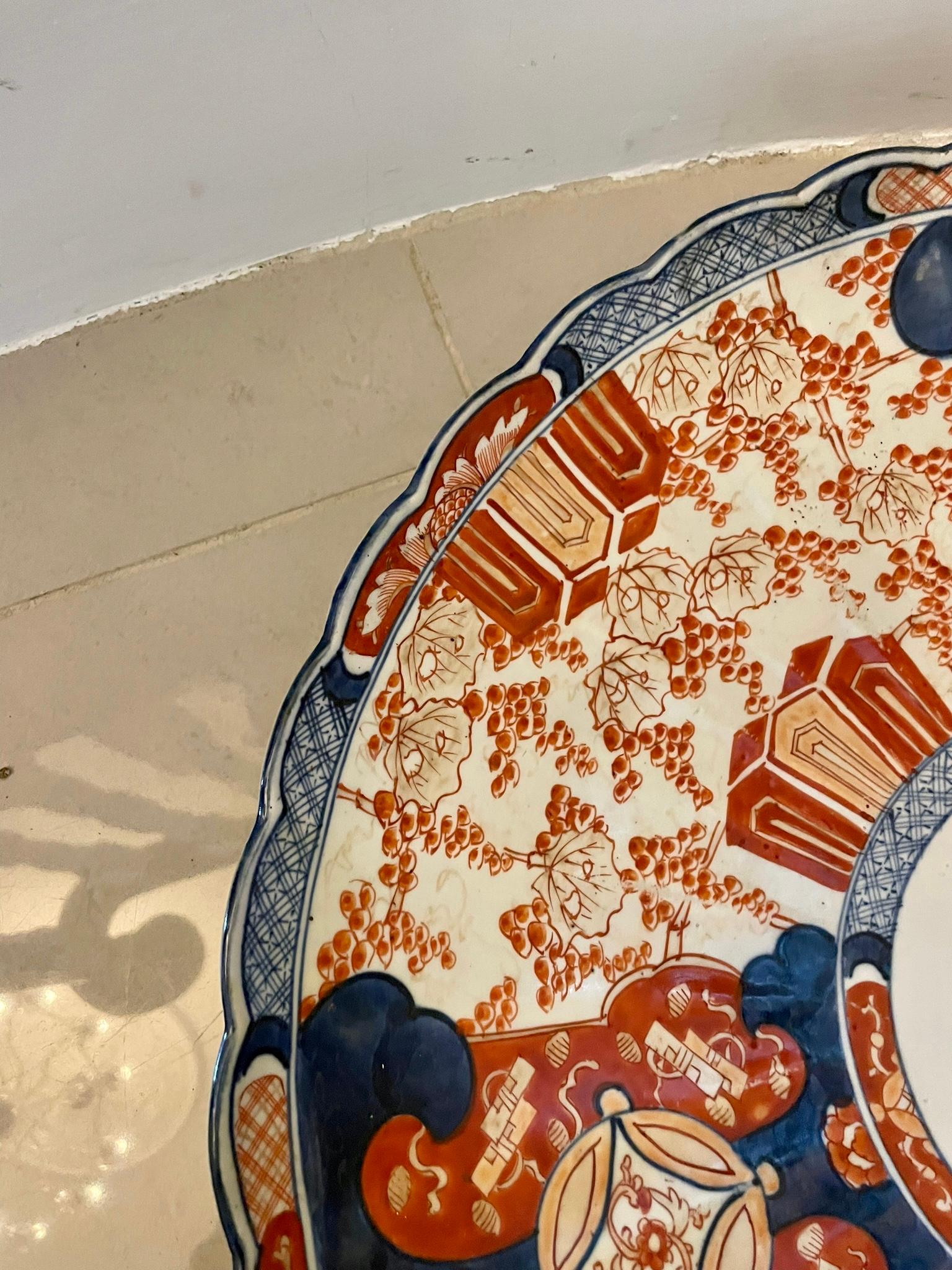 Large Pair of Antique Japanese Quality Imari Chargers 10