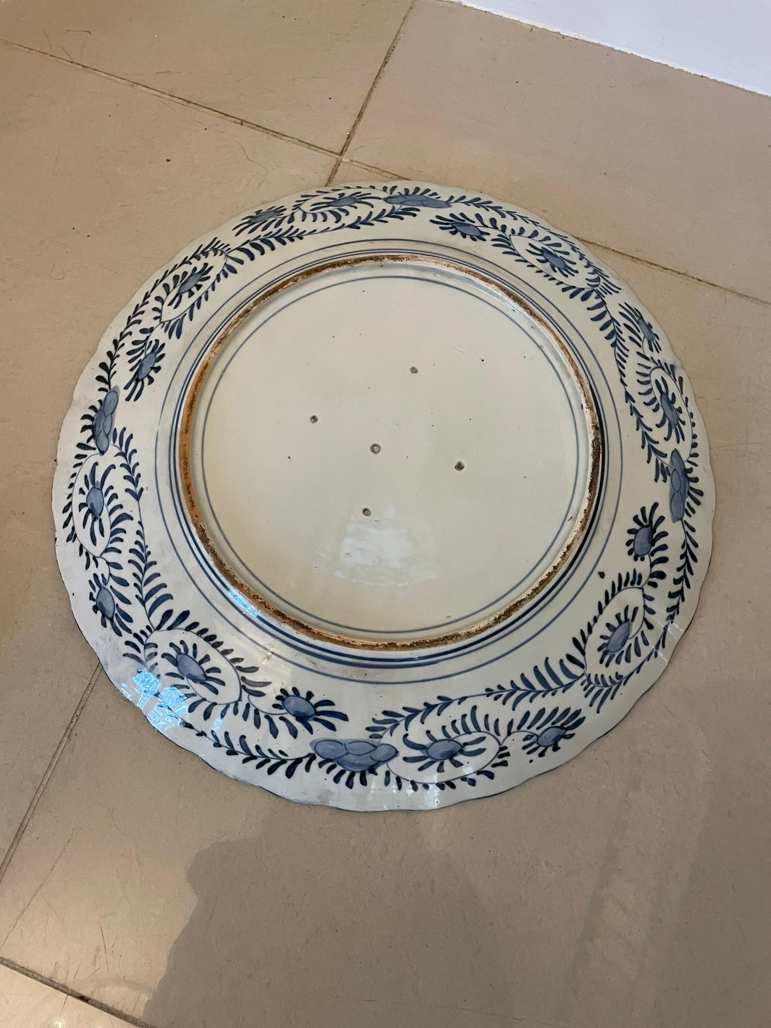 Ceramic Large Pair of Antique Japanese Quality Imari Chargers