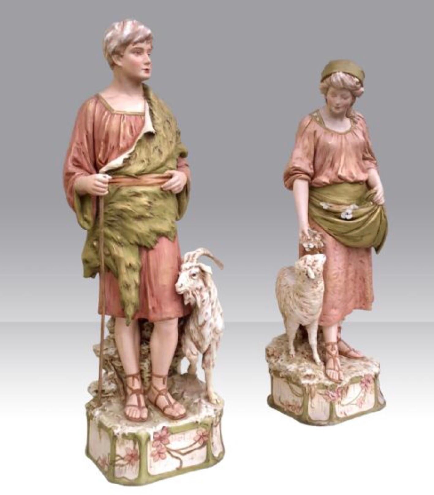 large royal dux figurines