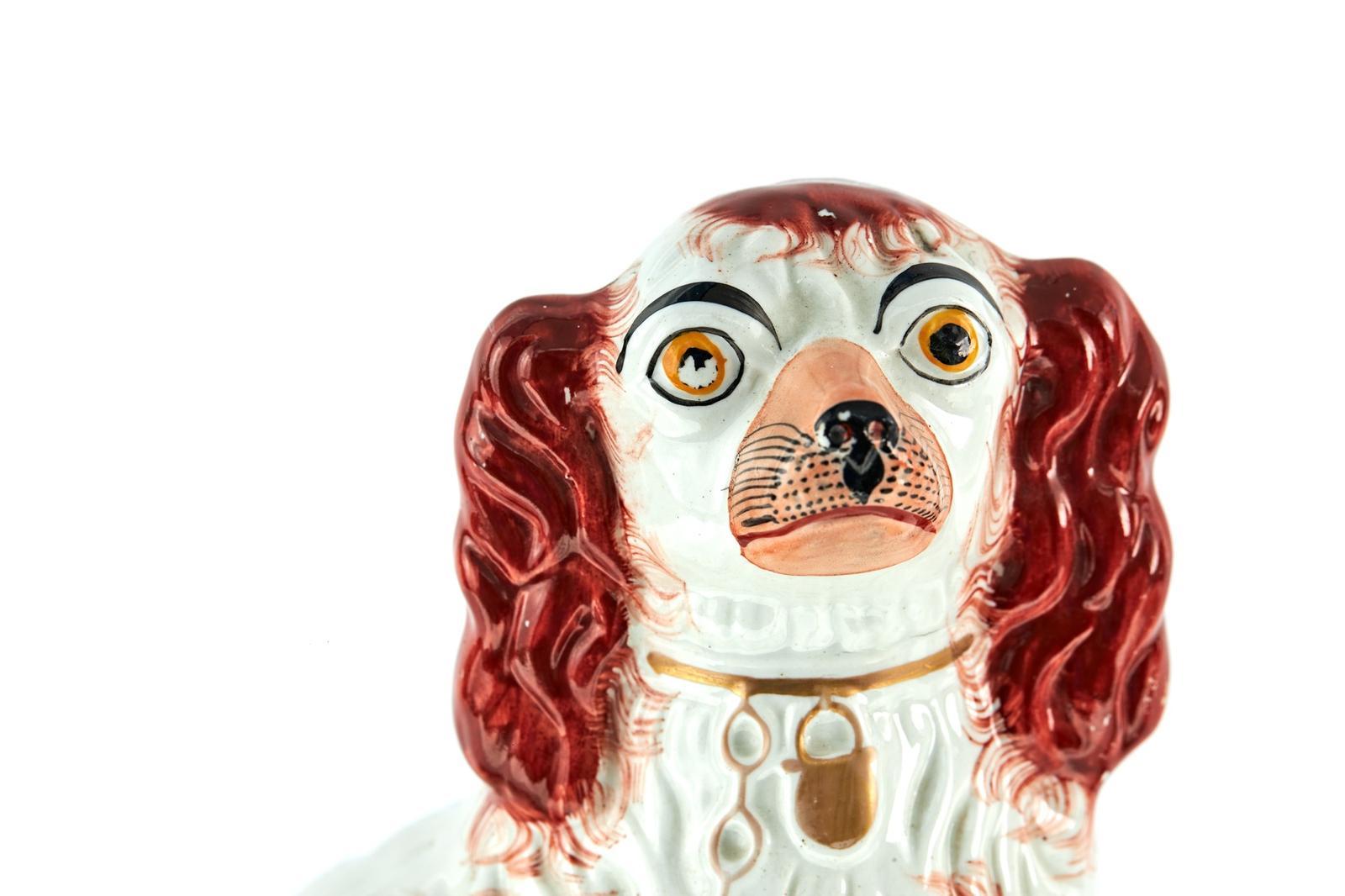 Large Pair Of Antique Staffordshire Dogs For Sale 9