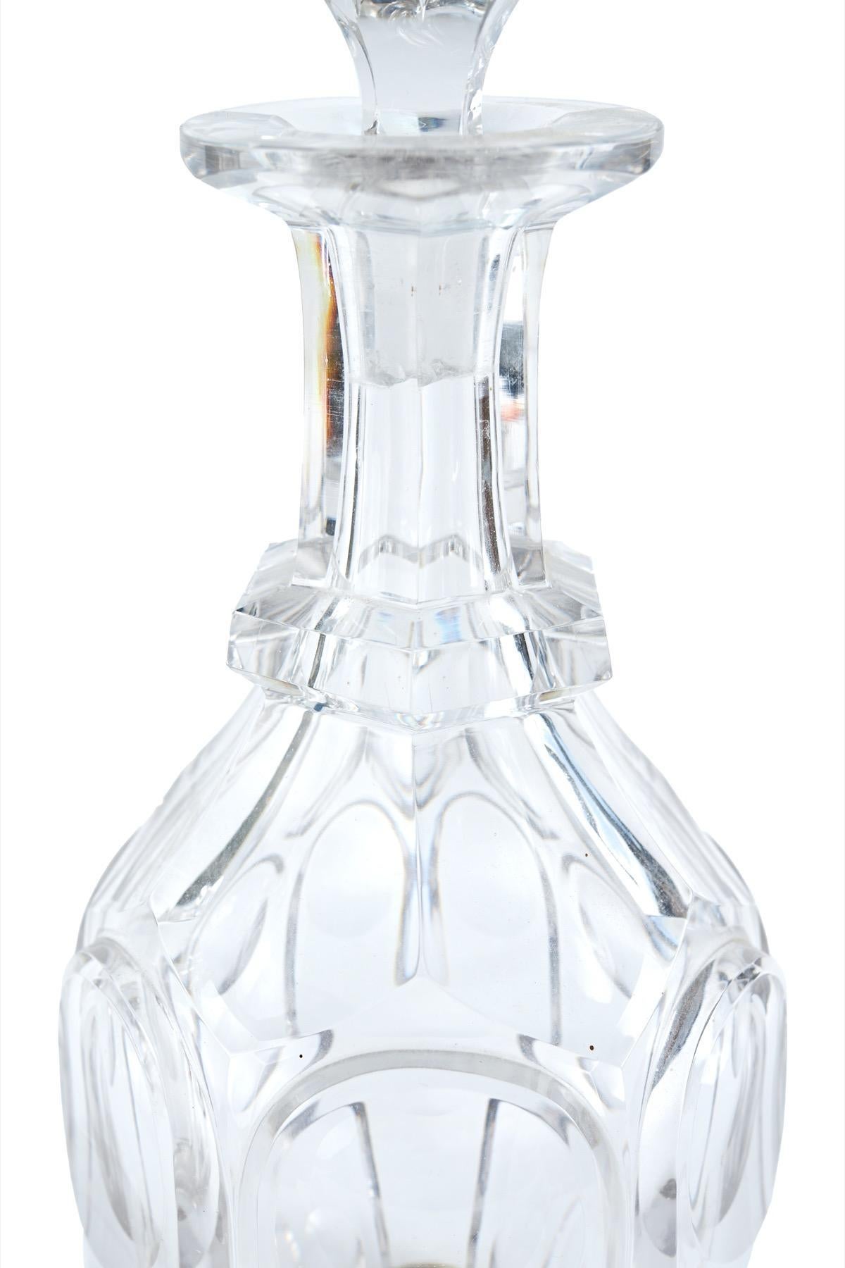 XIX secolo Grande coppia di antichi decanter vittoriani in vendita