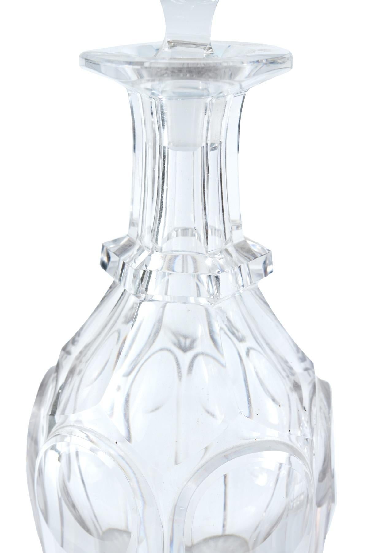 Vetro Grande coppia di antichi decanter vittoriani in vendita