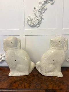 Large Pair of Antique Victorian Quality Staffordshire Dogs