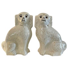 Large Pair of Antique Victorian Quality Staffordshire Dogs