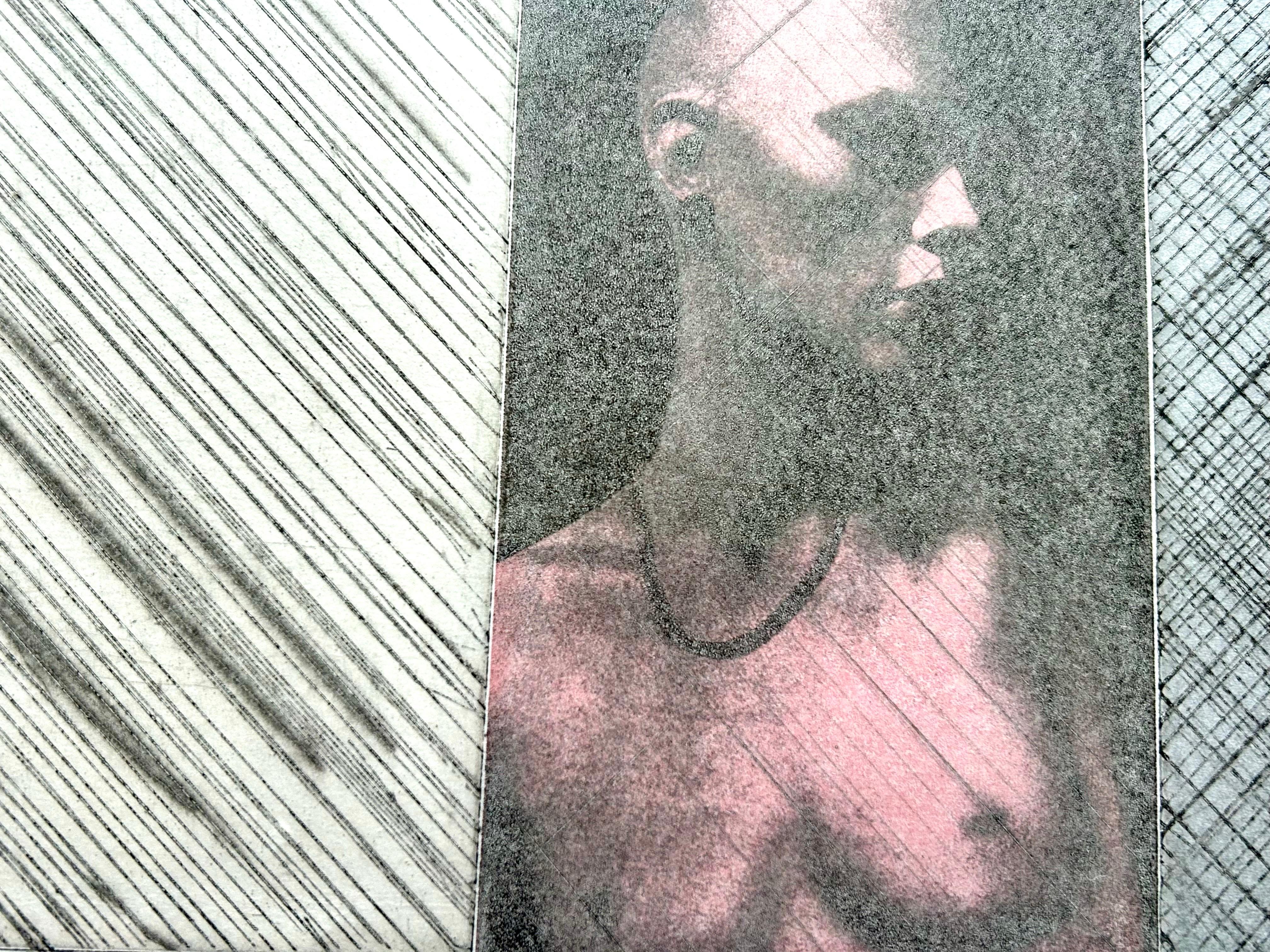 Etched Large Pair of Aquatint Etchings 1982 Ed Moses For Sale