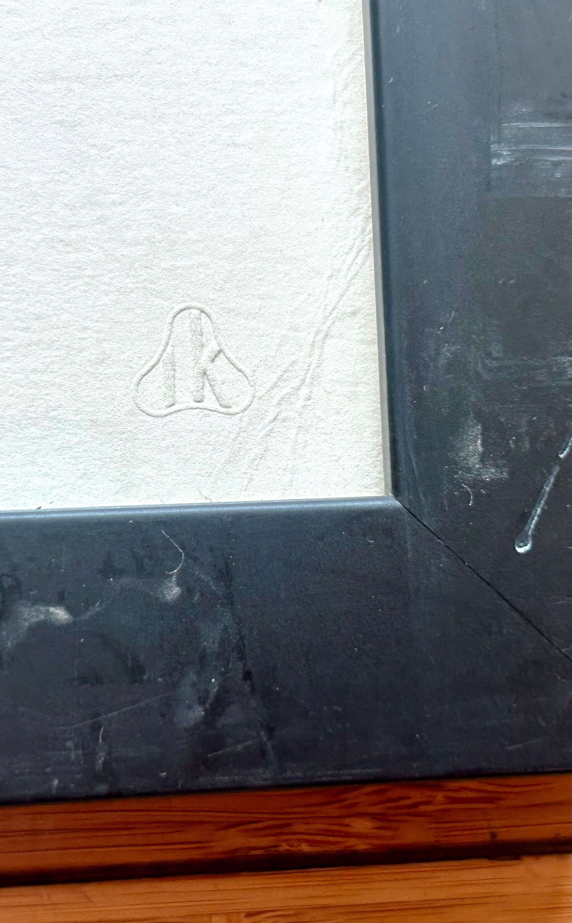 Large Pair of Aquatint Etchings 1982 Ed Moses In Excellent Condition For Sale In Los Angeles, CA
