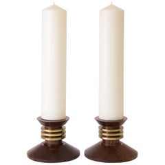 Large Pair of Art Deco Candlesticks by Louis Prodhon