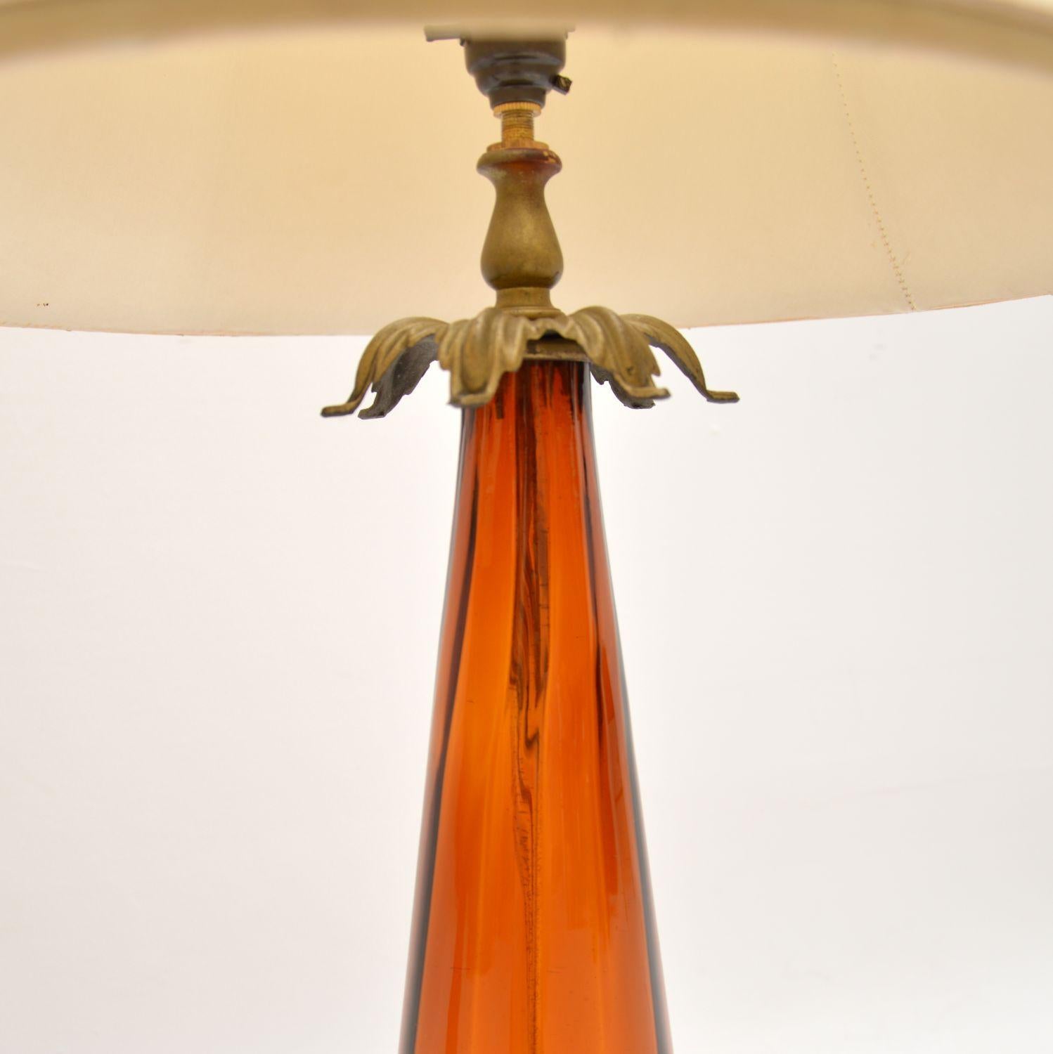 Large Pair of Art Deco Glass Table Lamps 2