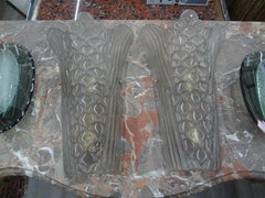 Large Pair Of Art Deco Style Murano Glass Sconces