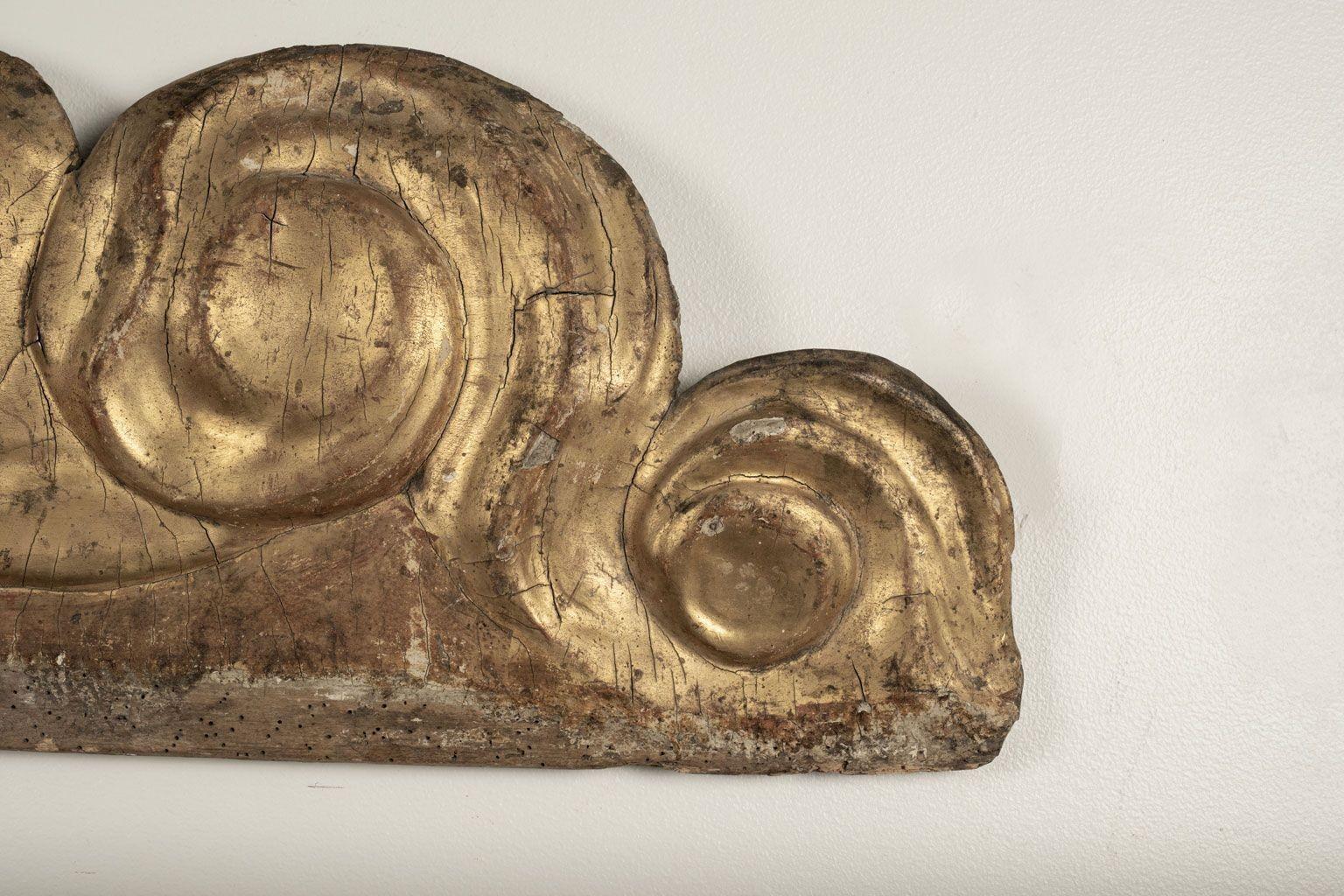 18th Century Large Pair of Baroque Giltwood Architectural Fragments