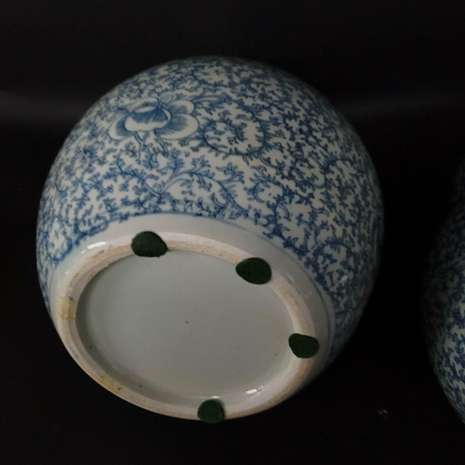Large Pair of Blue and White Chinese Double Gourd Vases For Sale 4
