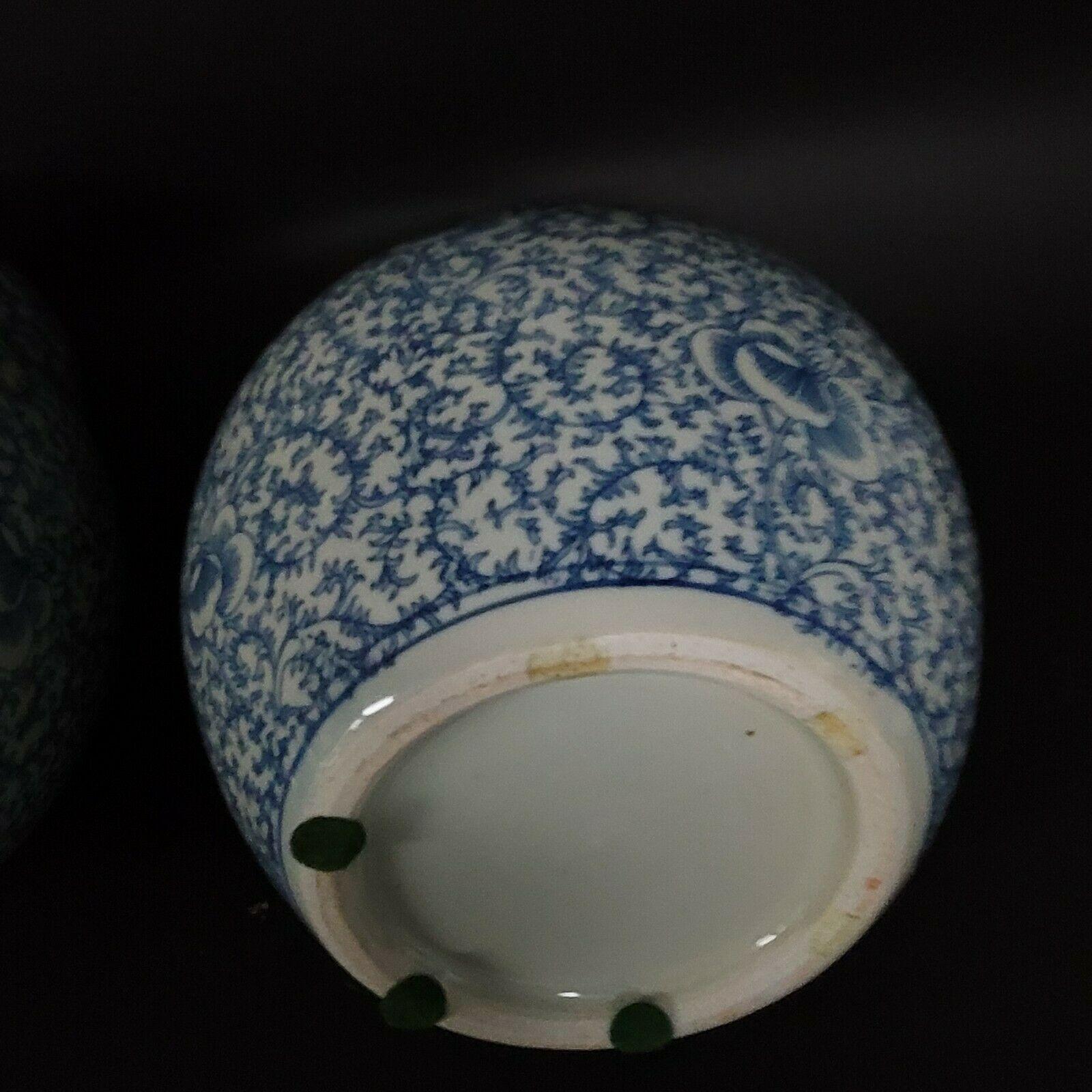 Large Pair of Blue and White Chinese Double Gourd Vases For Sale 3