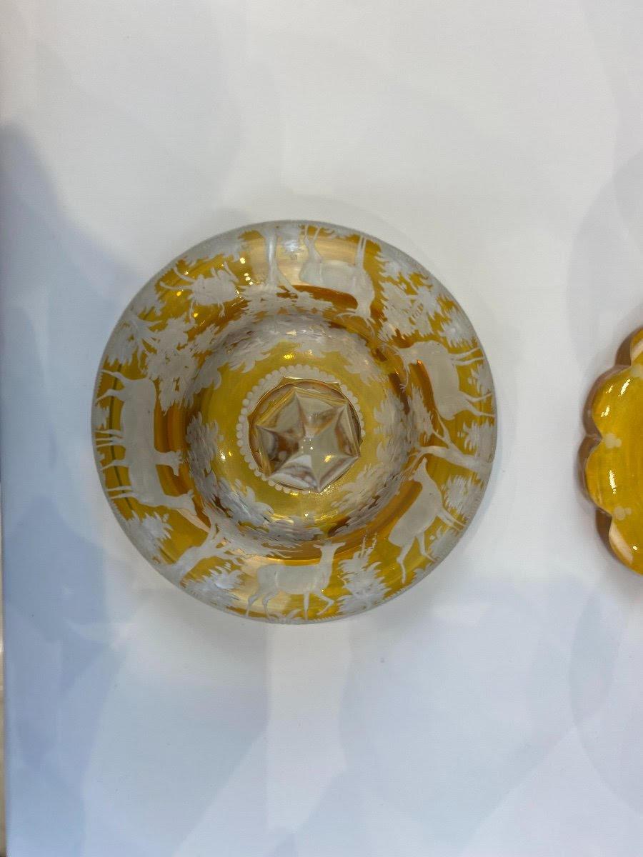 Grande paire de gobelets de Bohème en cristal, 19ème siècle. en vente 3