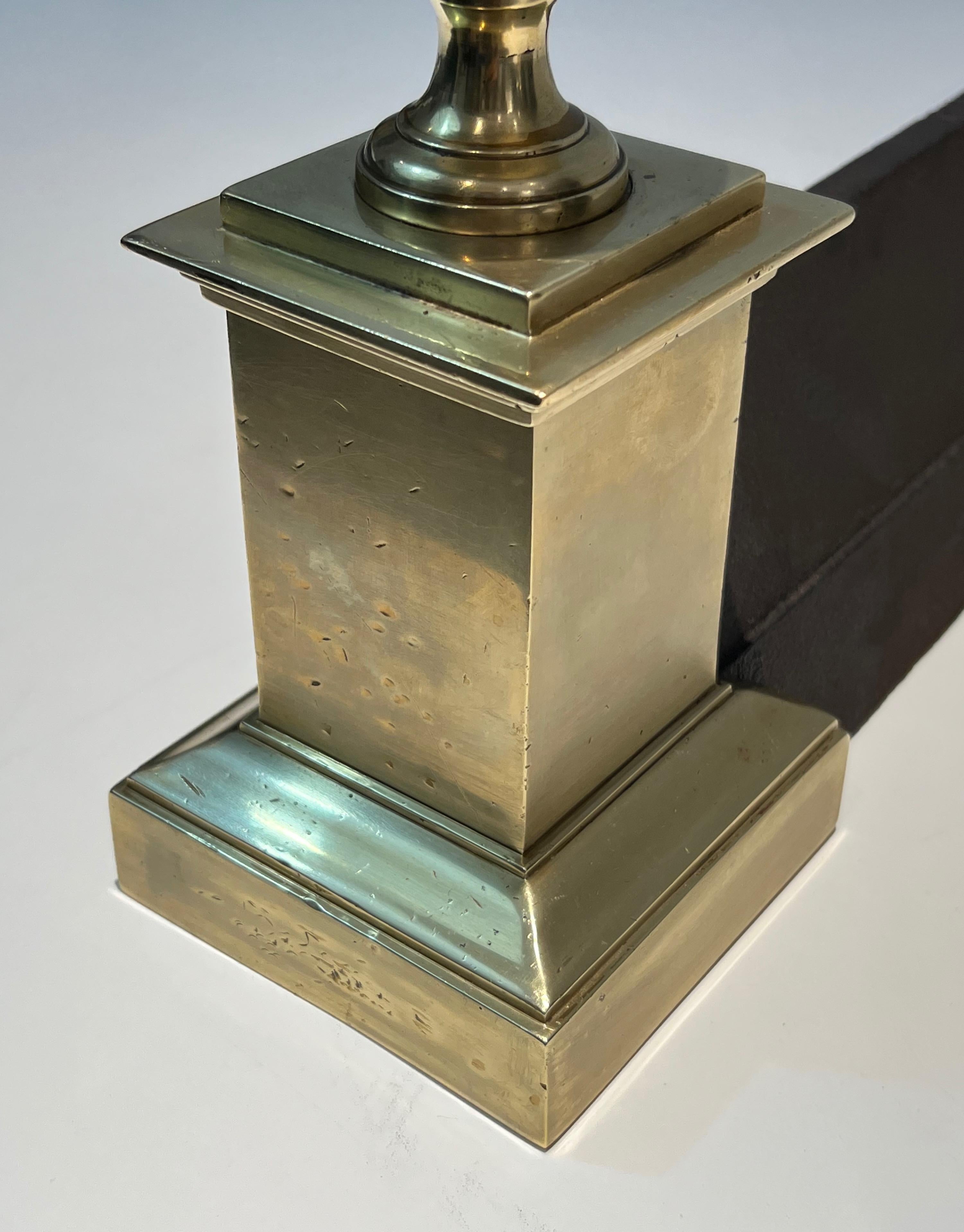 Large Pair of Brass Andirons For Sale 3