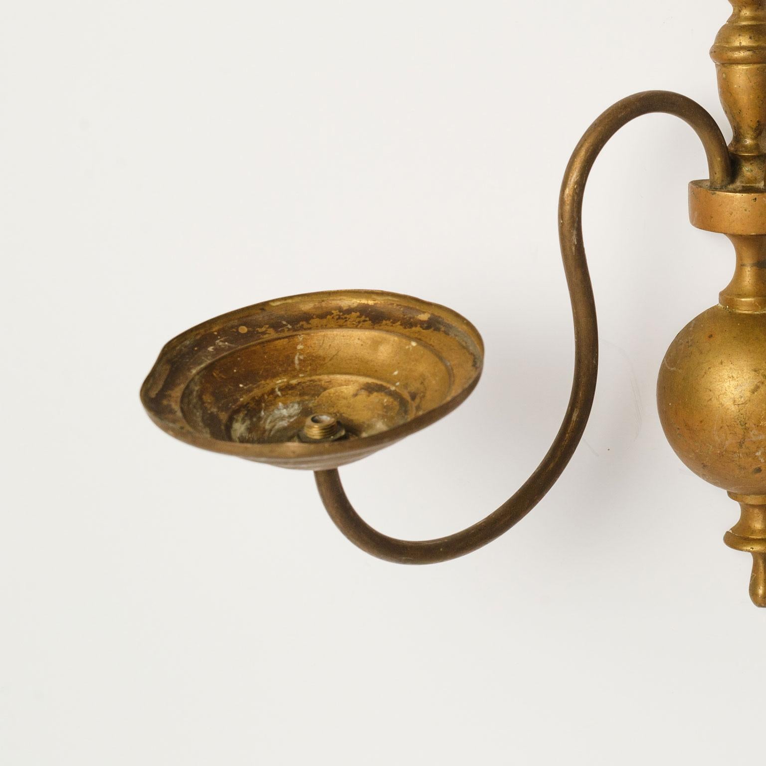 Large Pair of Brass Georgian Style Sconces (Barock)