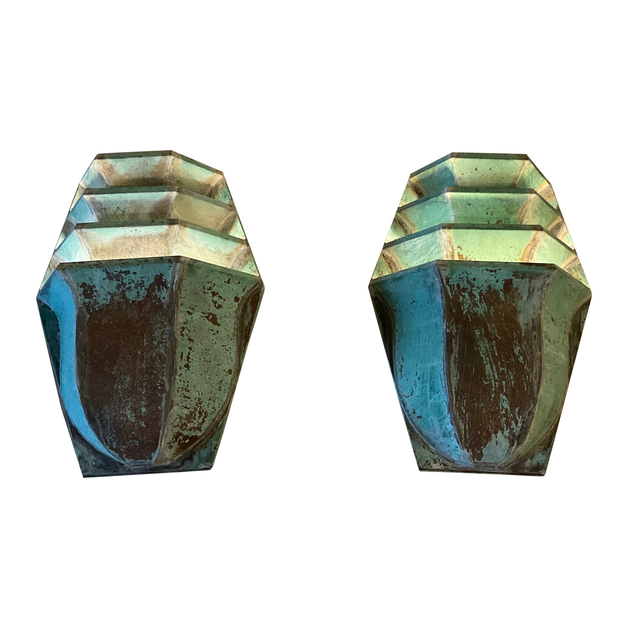 Large Pair of Brass Wall Lantern, Sconces