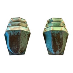 Large Pair of Brass Wall Lantern, Sconces