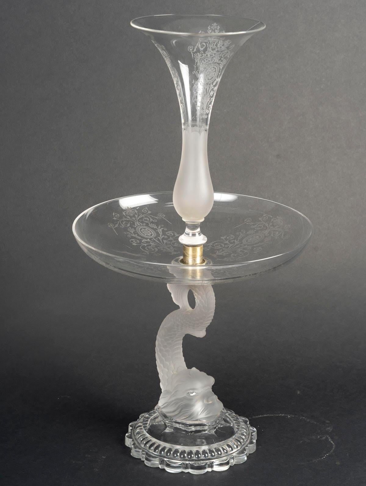 Large Pair of Candelabra and Centrepiece by Baccarat, Napoleon III Style. in vendita 6