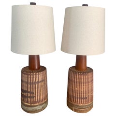 Large Pair of Ceramic Lamps by Jane and Gordon Martz for Marshall Studios