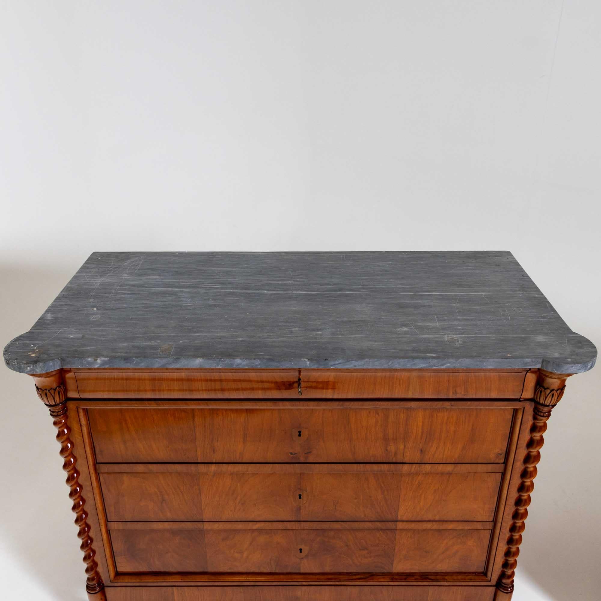 Large Pair of Chests of Drawers with grey stone tops, Italy Mid-19th Century 6