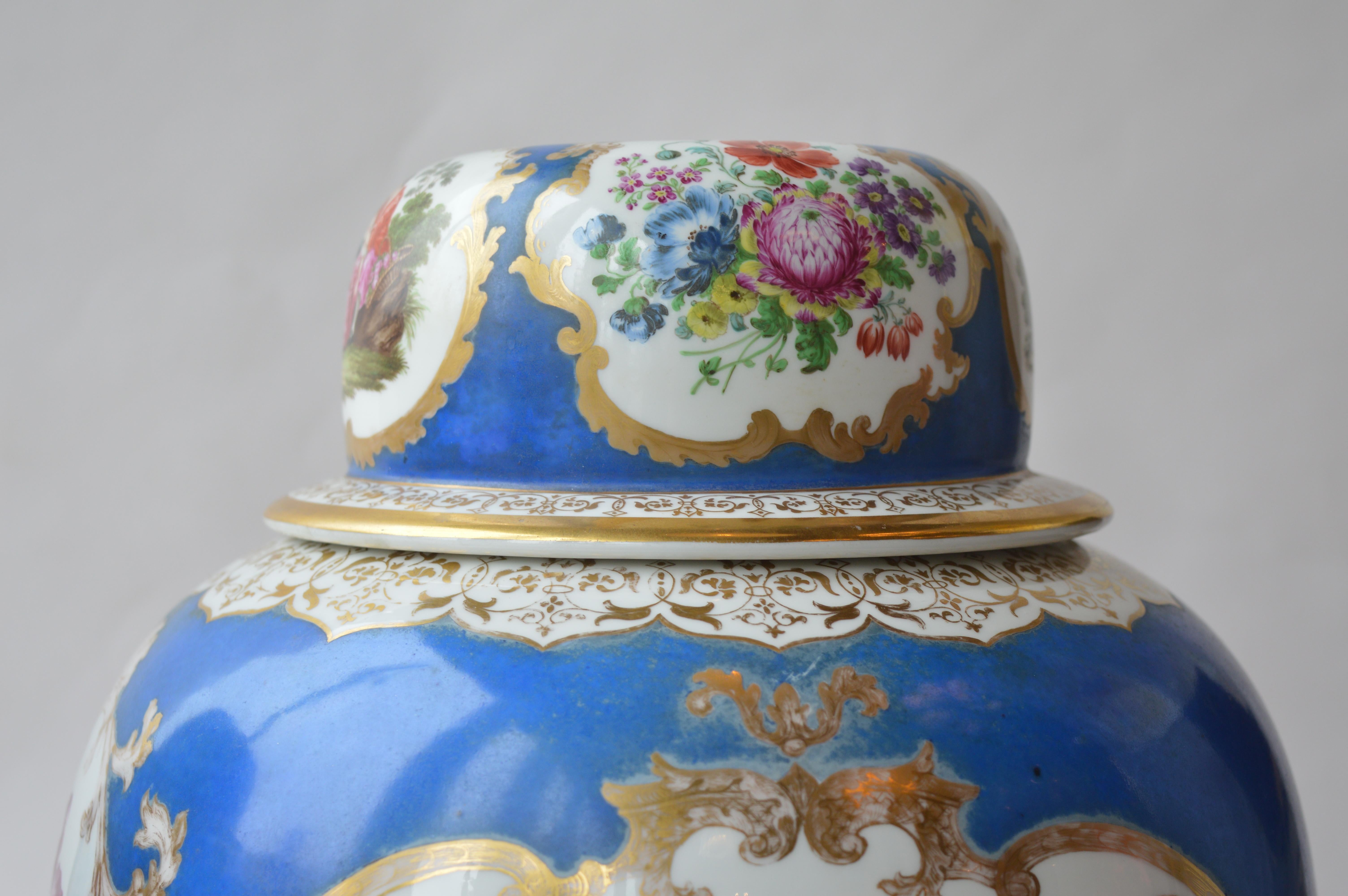 Large Pair of Continental Meissen Style 