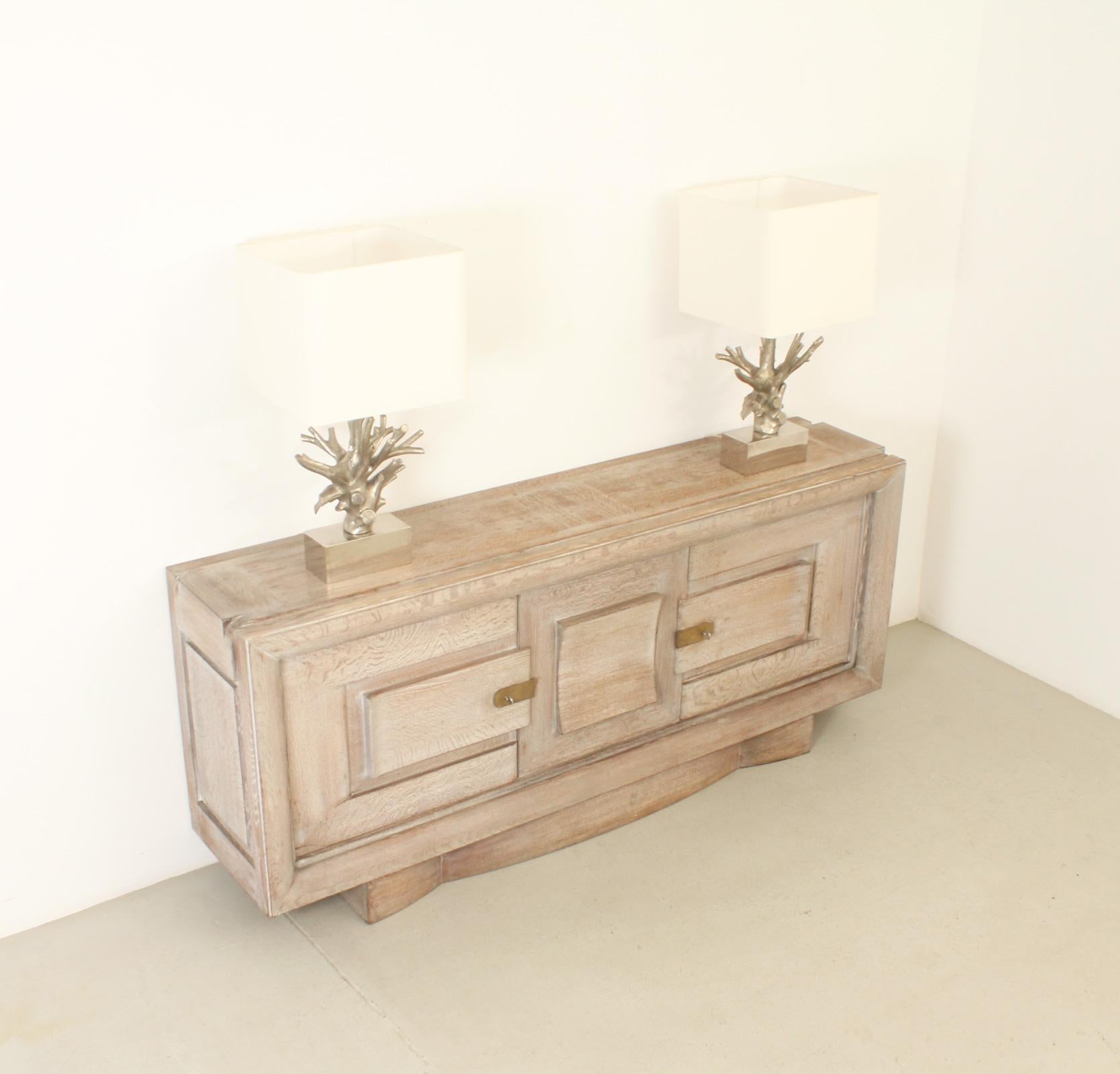 Late 20th Century Large Pair of Coral Table Lamps in the Style of Maison Charles, France, 1970's For Sale