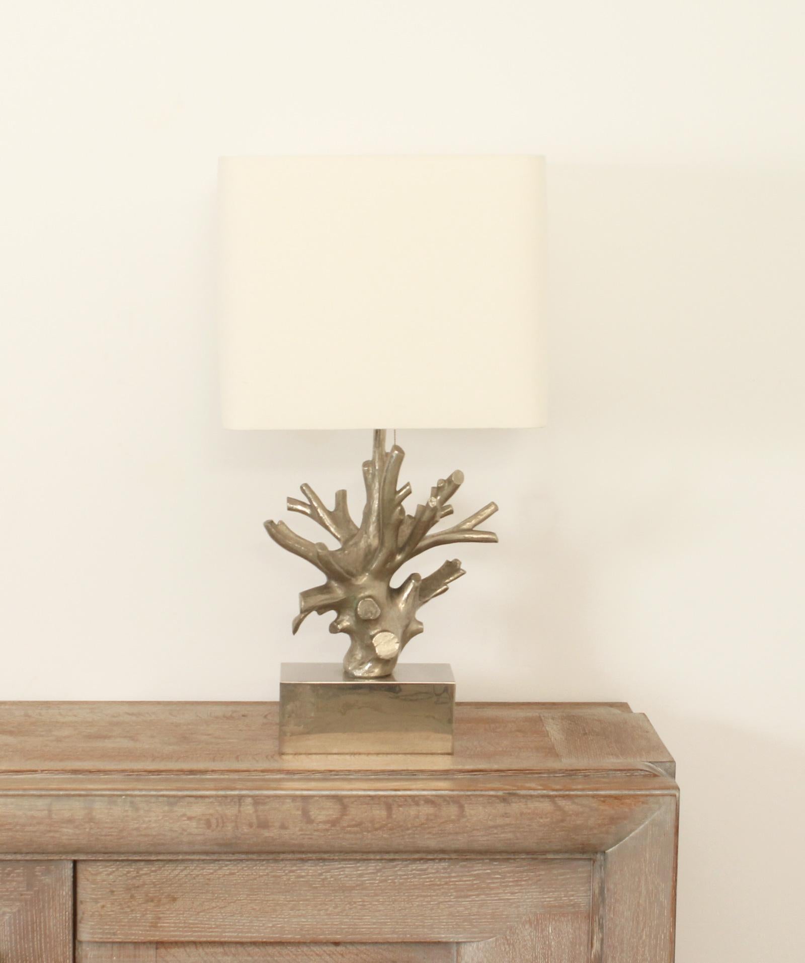 Large Pair of Coral Table Lamps in the Style of Maison Charles, France, 1970's For Sale 2
