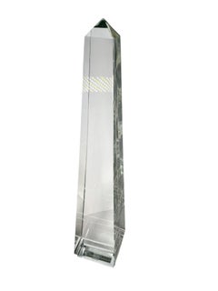 Large Pair of Crystal Obelisks