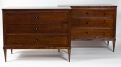 Large Pair of Dark Late 19th Century Italian Chest of Drawers