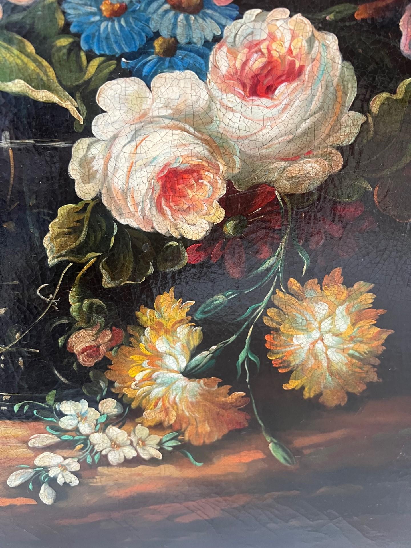 Large Pair of Early 19th Century Still life of Flowers For Sale 7