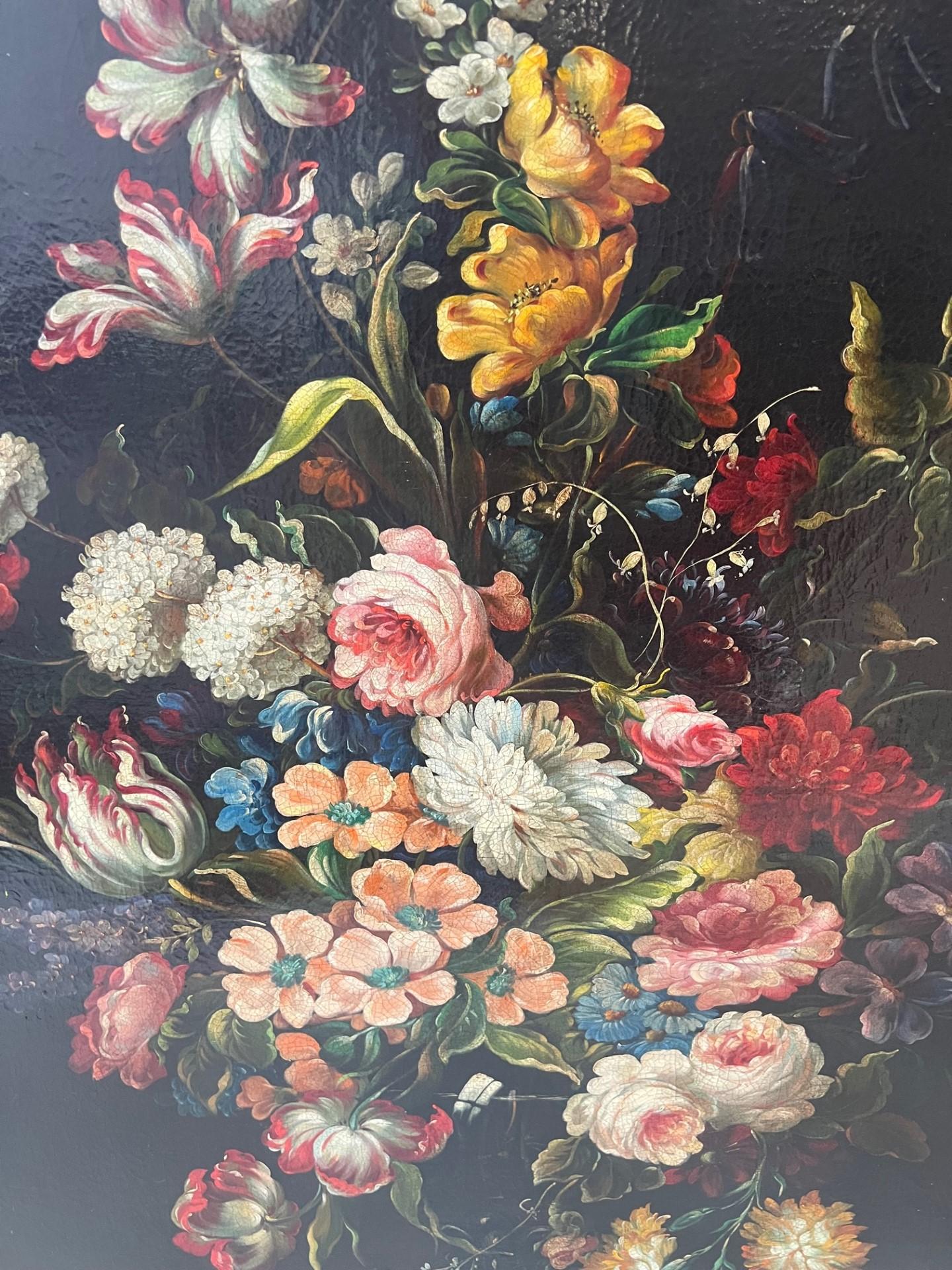Large Pair of Early 19th Century Still life of Flowers For Sale 2