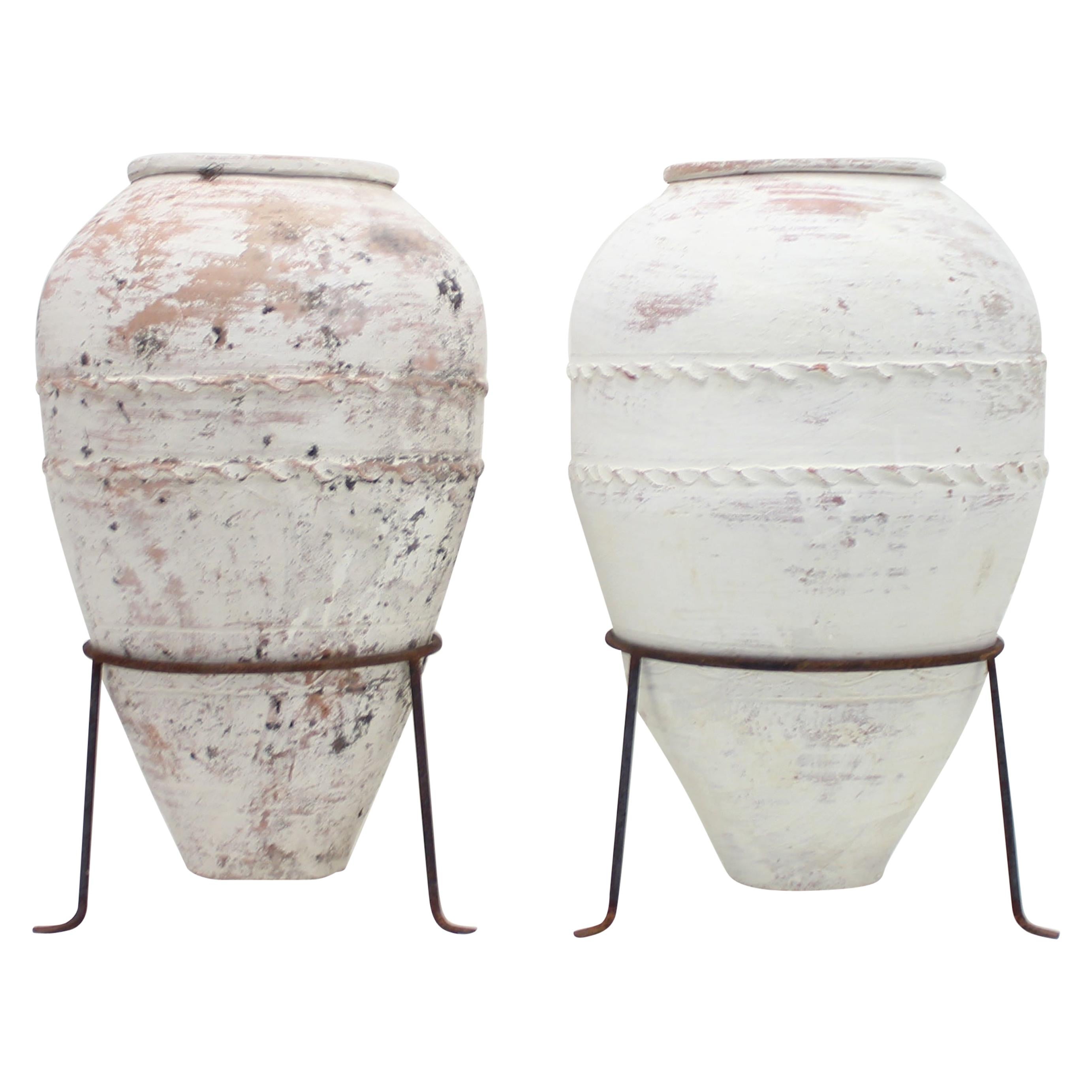 Large pair of early 20th Century Mediterranean Olive Jar, circa 1930s