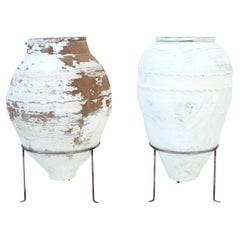 Large pair of early 20th Century Mediterranean Olive Jars, ca 1930s