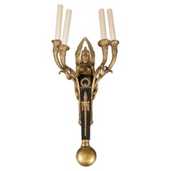 Grande coppia di lampade impero, 1860 circa, con forti influenze egiziane