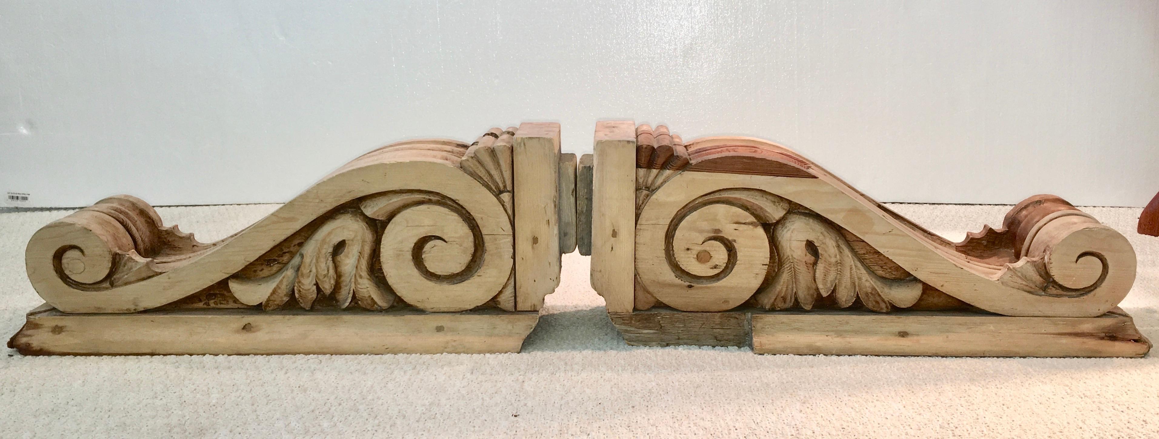 Large Pair of English Antique Corbels  4
