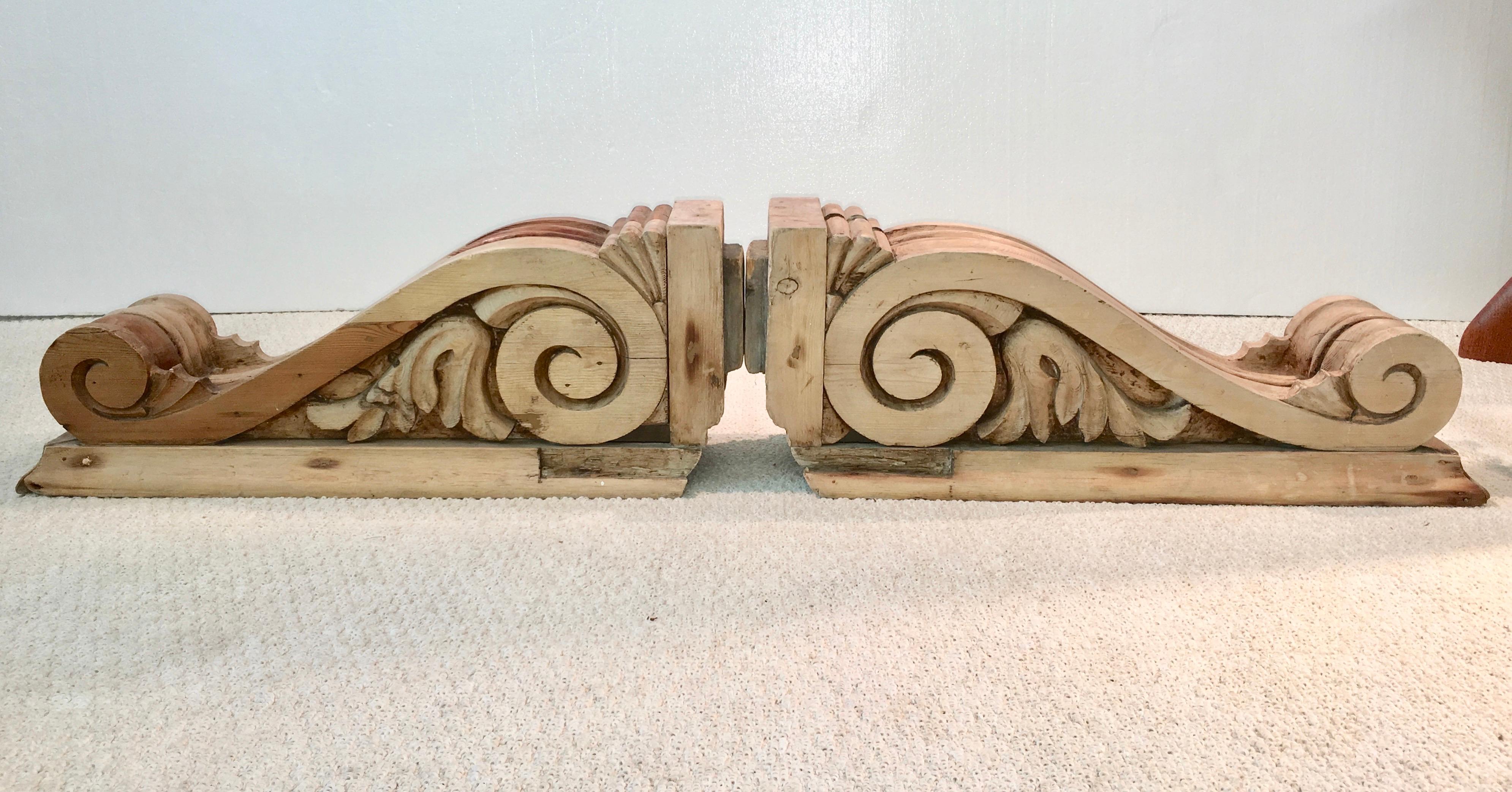 Large Pair of English Antique Corbels  6