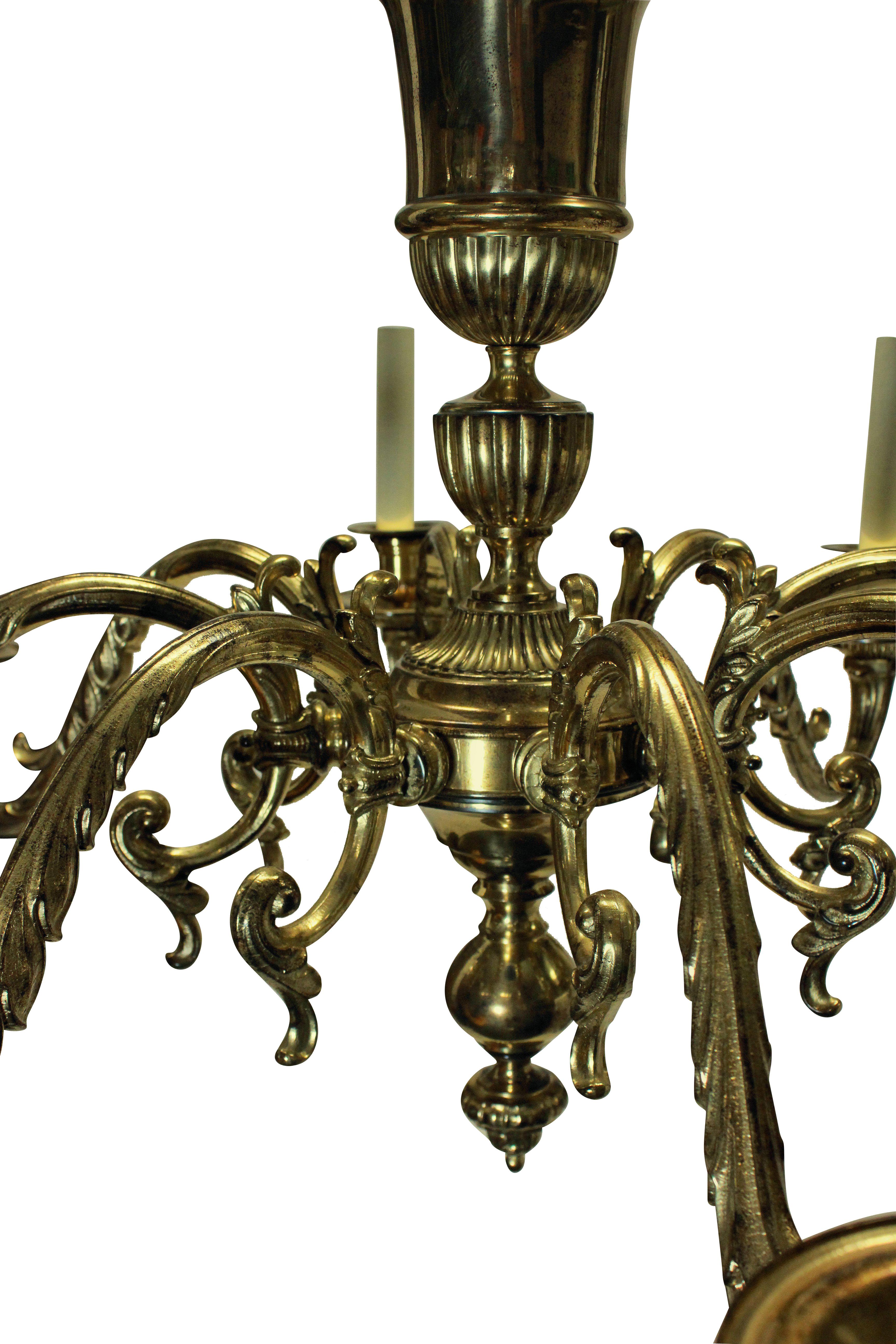 Large Pair of English Charles II Style Chandeliers 1