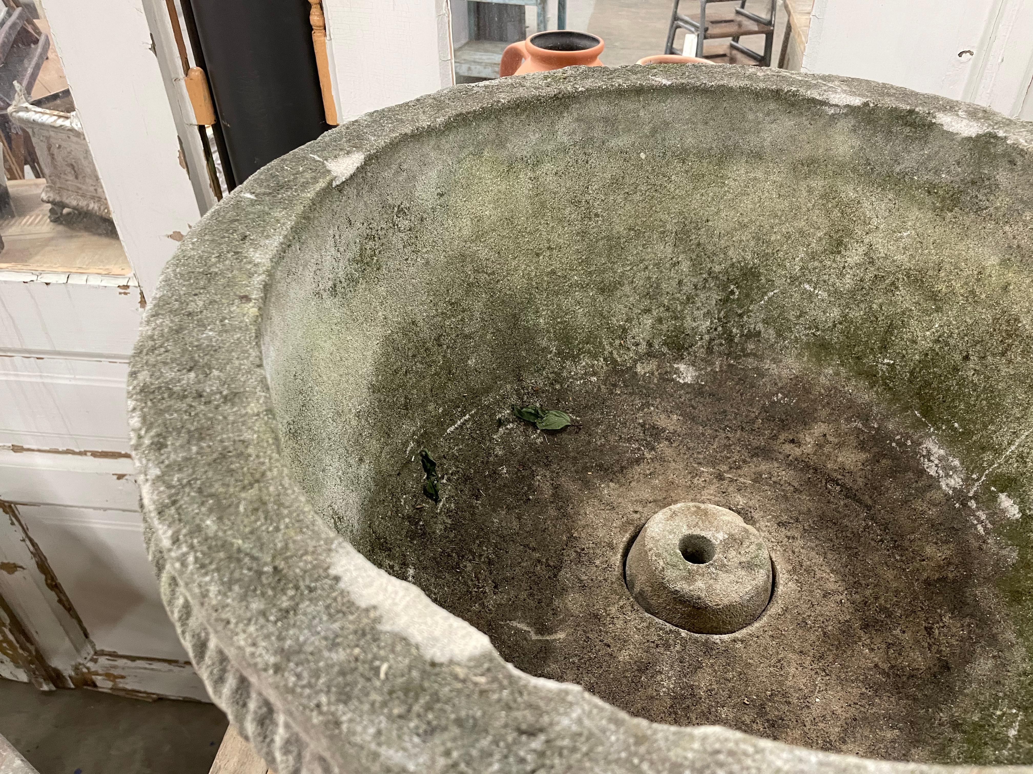 20th Century Large Pair of English Vintage Composite Stone Urns