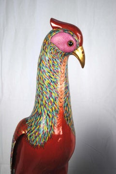 Large Pair of Famille Rose Pheasants by Samson