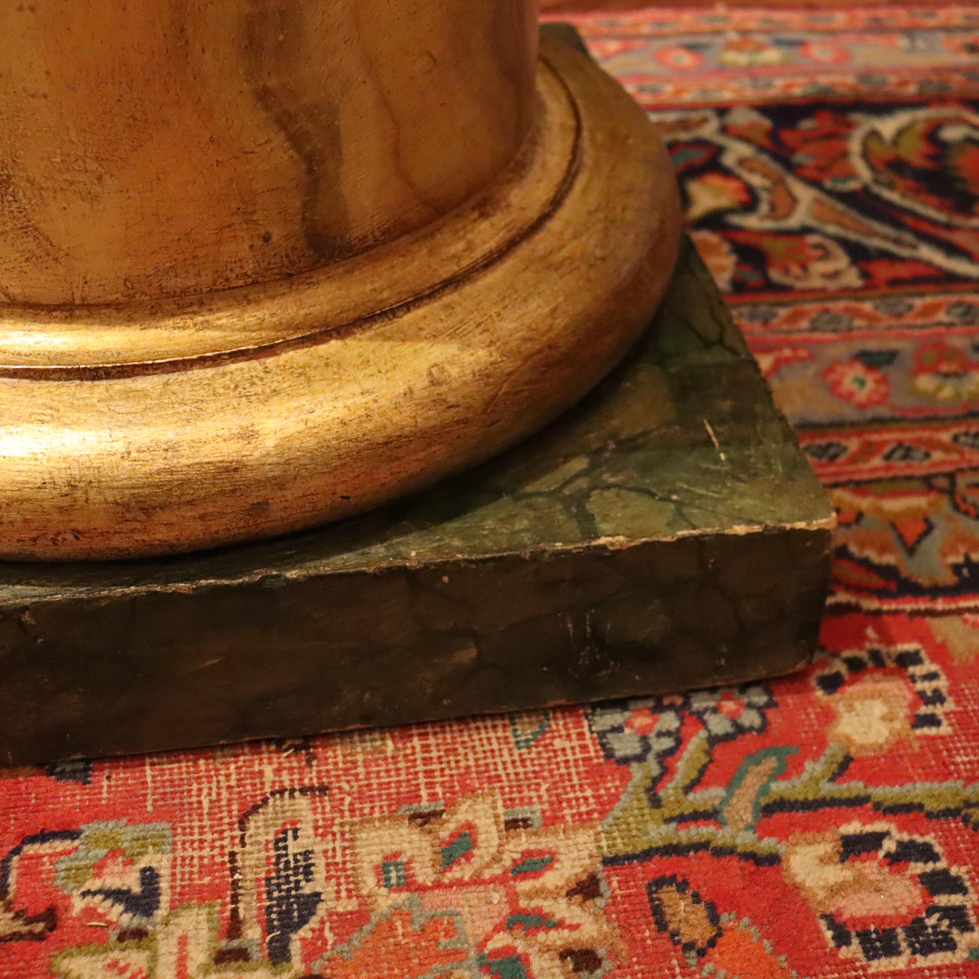 Large pair of faux Sienna marble columns.  Circa 1850 . For Sale 1