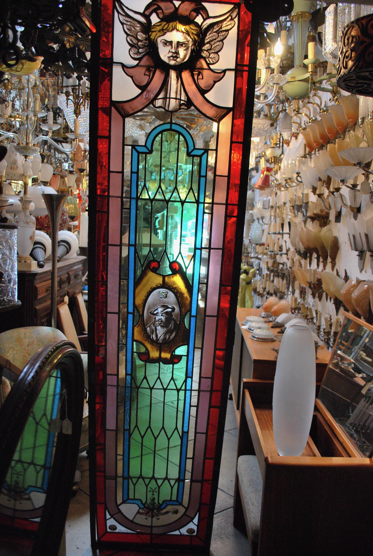 Large Pair of French 19th Century Stain Glass Window 6